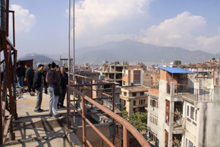Auf dem Dach der Chhatrapati Free Clinic